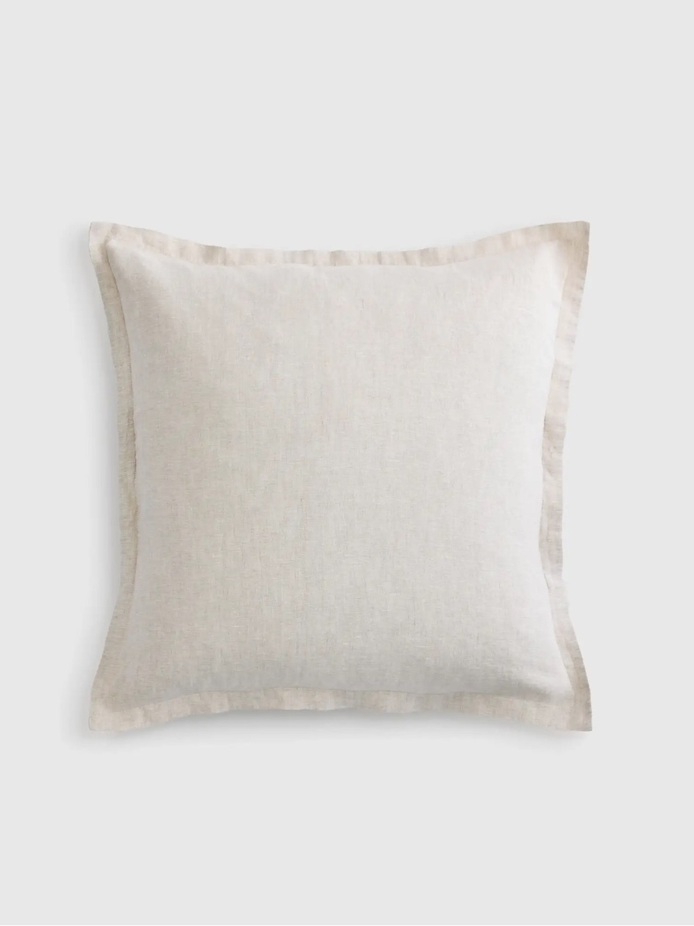 Quince European Linen 26x26 Euro Sham in Natural Chambray color